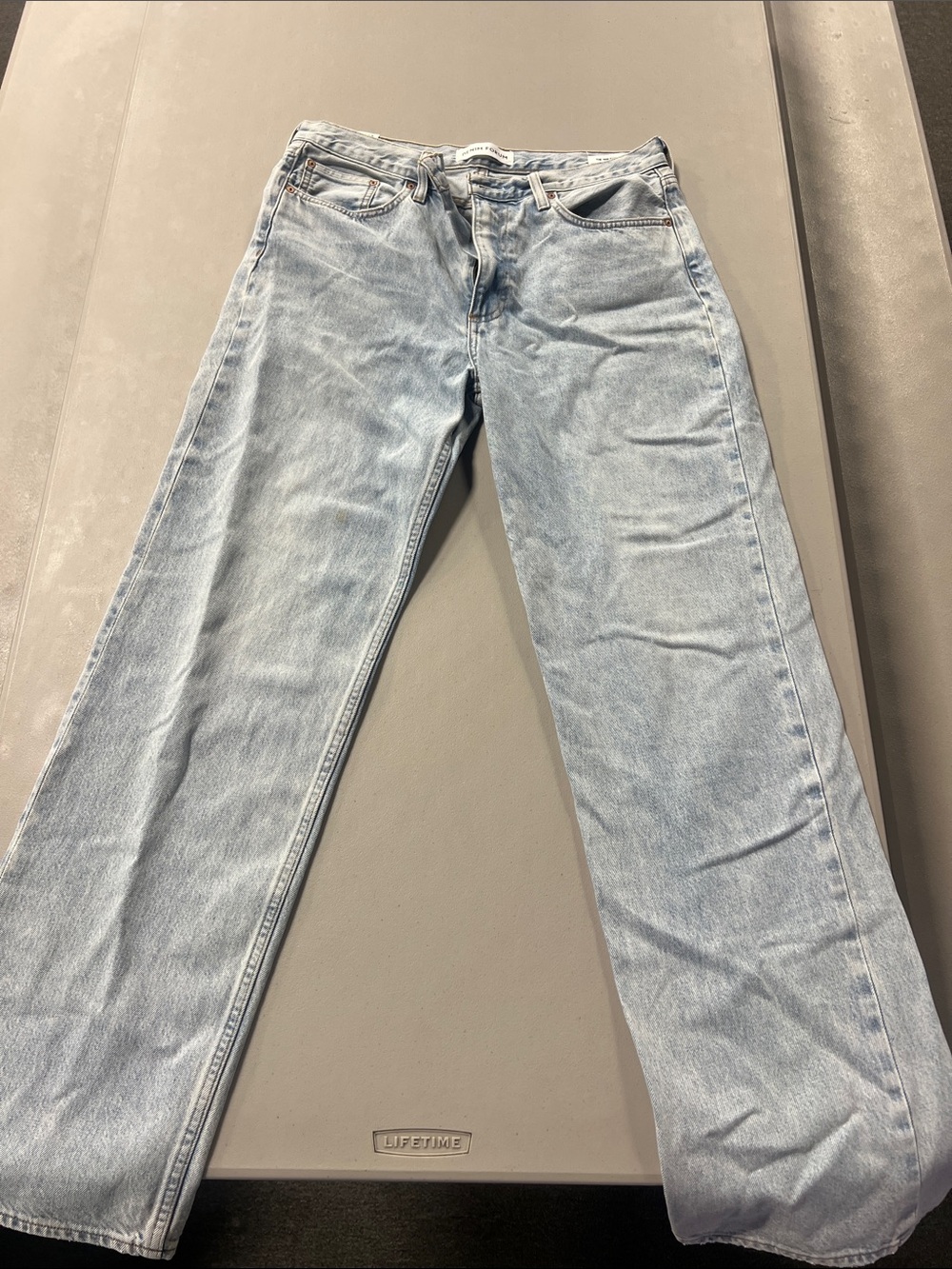 Denim Forum Light Blue Straight Jeans